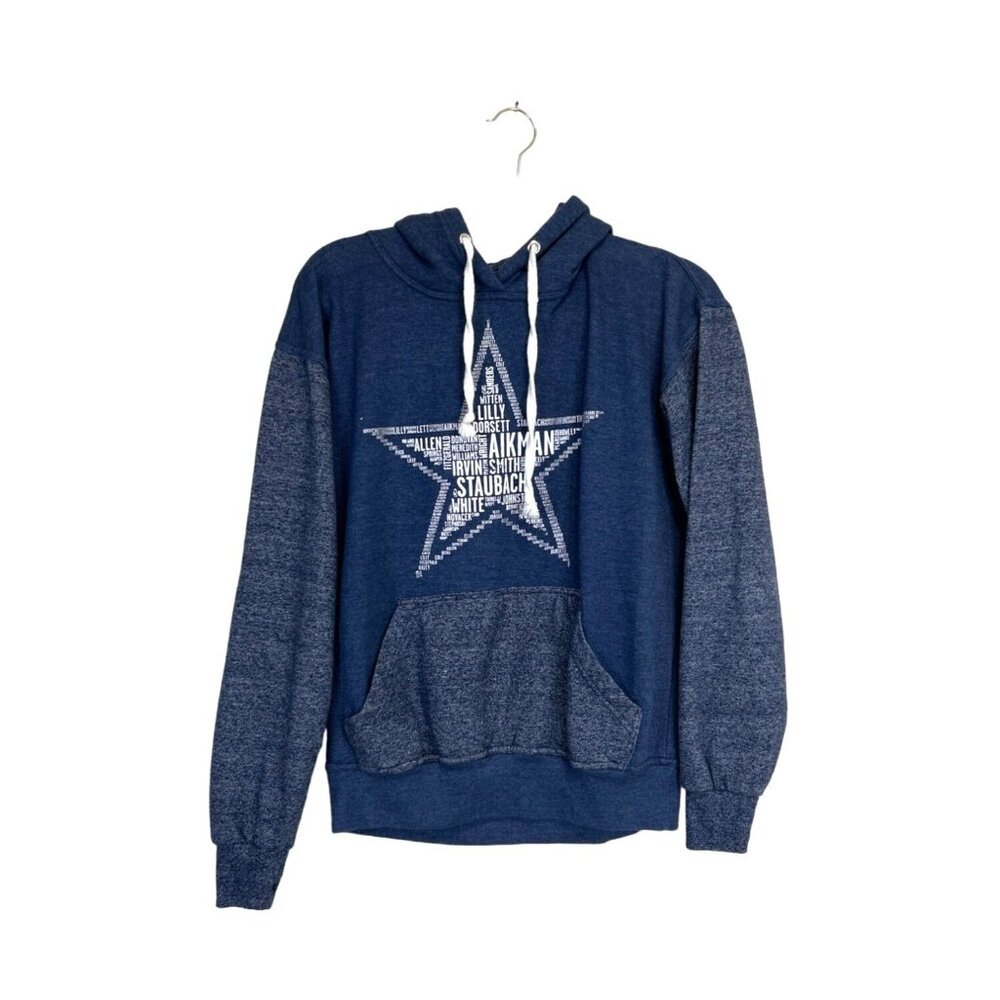 Jon Lauren Hoodie Sweatshirt Football Stars Blue Size M